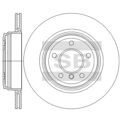 Диск тормозной (кратно 2) задний (вентилируемый) BMW 5 E60 (D=320.0mm) Hi-Q (SANGSIN) SD5219 (фото 1)