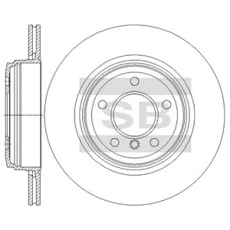 Диск тормозной (кратно 2) задний (вентилируемый) BMW 5 E60 (D=320.0mm) Hi-Q (SANGSIN) SD5219