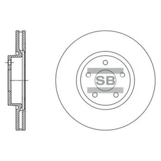 Тормозной диск передний Hi-Q (SANGSIN) SD5304