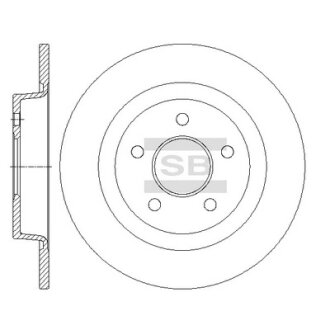 Диск гальмівний (кратно 2) задній Ford Focus II DA (04-) (D=279.9mm) HI-Q Hi-Q (SANGSIN) SD5309