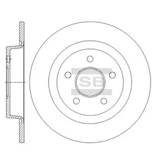 Диск гальмівний (кратно 2) задній Ford Focus II DA (04-) (D=279.9mm) HI-Q Hi-Q (SANGSIN) SD5309