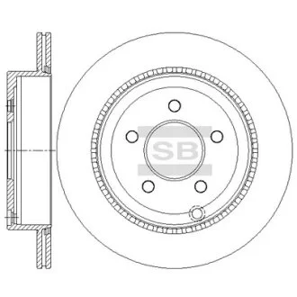 Диск гальмівний (кратно 2) задній (вентильований) Ford Edge (06-) (D=302.2mm) HI-Q Hi-Q (SANGSIN) SD5323