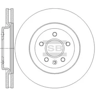 Диск гальмівний (кратно 2) передній (вентильований) Ford Explorer (11-) (D=325.0mm) HI-Q Hi-Q (SANGSIN) SD5325