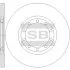 Диск гальмівний (кратно 2) задній Ford Transit (06-) (D=280.0mm) HI-Q Hi-Q (SANGSIN) SD5345 (фото 1)