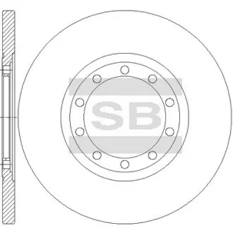 Диск гальмівний (кратно 2) задній Ford Transit (06-) (D=280.0mm) HI-Q Hi-Q (SANGSIN) SD5345