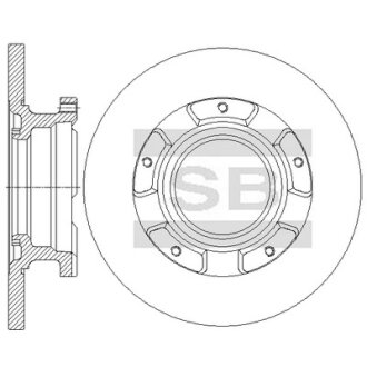 Диск гальмівний (кратно 2) задній Ford Transit Custom (12-) (D=288.0mm) HI-Q Hi-Q (SANGSIN) SD5354
