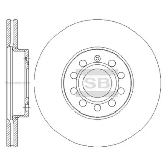Гальмівний диск Hi-Q (SANGSIN) SD5405