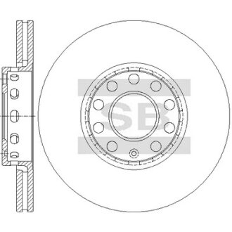 Диск гальмівний (кратно 2) передній (вентильований) Audi A4 (01-), A6 (-05) (D=287.6mm) HI-Q Hi-Q (SANGSIN) SD5421