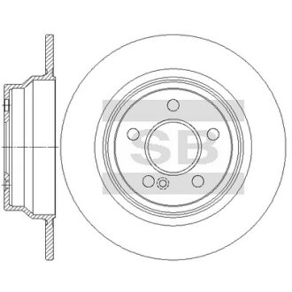 Диск гальмівний (кратно 2) задній MB E-CLASS W211 (-09) (D=300.0mm) HI-Q Hi-Q (SANGSIN) SD5424