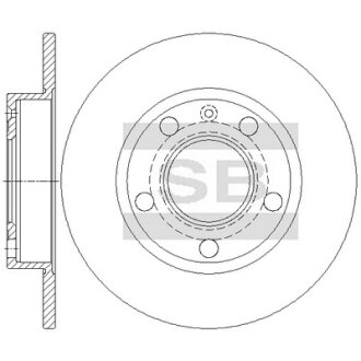 Диск гальмівний (кратно 2) задній Audi A4 (-08) (D=244.9mm) HI-Q Hi-Q (SANGSIN) SD5448