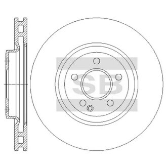 Диск тормозной (кратно 2) передний (вентилируемый) MB A-CLASS (05-) (D=320.0mm) Hi-Q (SANGSIN) SD5612