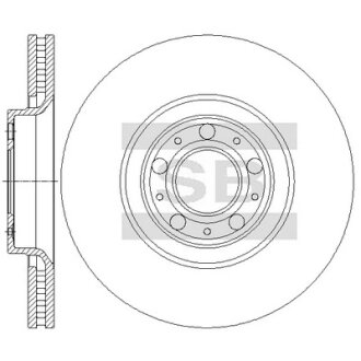Диск гальмівний (кратно 2) передній (вентильований) Volvo S60 (-10) (D=315.7mm) HI-Q Hi-Q (SANGSIN) SD6105