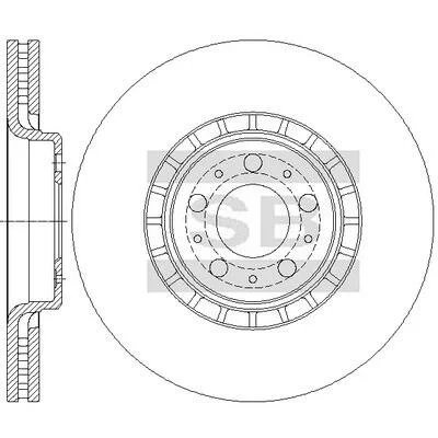 Диск гальмівний (кратно 2) передній (вентильований) Volvo XC90 (13-) (D=335.8mm) HI-Q Hi-Q (SANGSIN) SD6106 (фото 1)