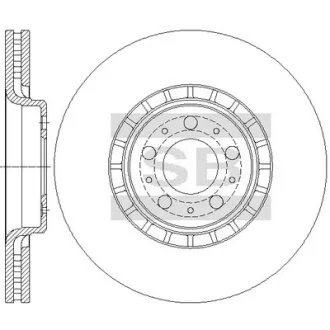 Диск гальмівний (кратно 2) передній (вентильований) Volvo XC90 (13-) (D=335.8mm) HI-Q Hi-Q (SANGSIN) SD6106