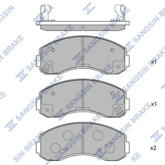 Колодки тормозные передние Kia Topic, Frontier (01-) Hi-Q (SANGSIN) SP1056