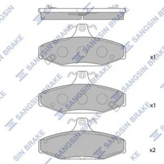 Комплект тормозных колодок. Hi-Q (SANGSIN) SP1066