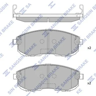Колодки тормозные передние Nissan Cube (USA) (09-), Maxima (03-) Hi-Q (SANGSIN) SP1107FB