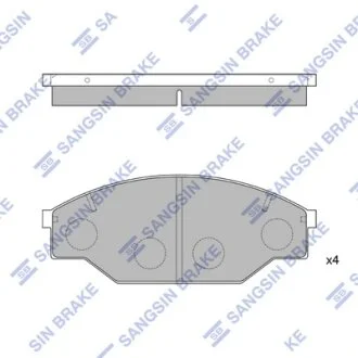 Колодки тормозные передние Toyota Hi-Lux Hi-Q (SANGSIN) SP1121