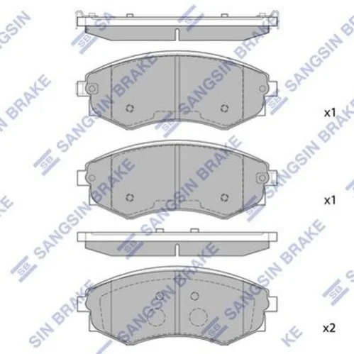 Комплект тормозных колодок из 4 шт. дисков Hi-Q (SANGSIN) SP1144 (фото 1)