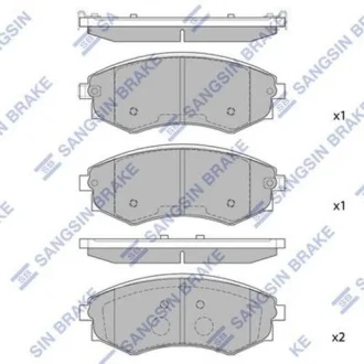 Комплект тормозных колодок из 4 шт. дисков Hi-Q (SANGSIN) SP1144