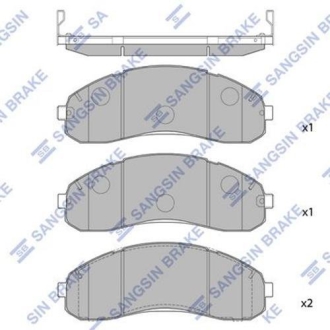 Комплект тормозных колодок. Hi-Q (SANGSIN) SP1148