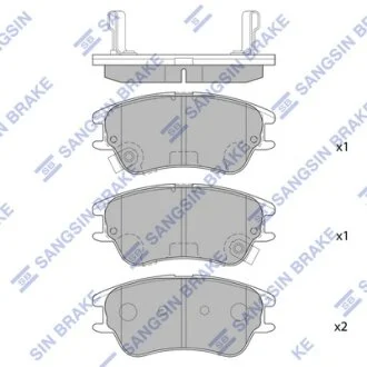 Колодки гальмівні передні Hyundai Atos (-03) HI-Q Hi-Q (SANGSIN) SP1149