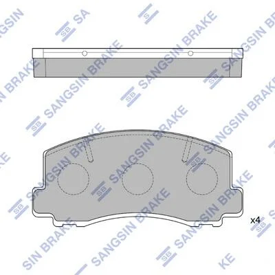 Колодки тормозные передние Toyota Corolla Hi-Q (SANGSIN) SP1211 (фото 1)