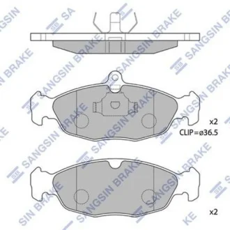 Колодки тормозные дисковые передние Hi-Q (SANGSIN) SP1220