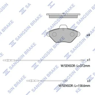 Колодки тормозные передние Citroen Xantia Hi-Q (SANGSIN) SP1253