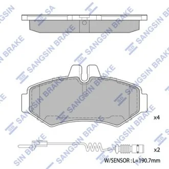 Колодки тормозные задние MB Sprinter (903) (-06) Hi-Q (SANGSIN) SP1278