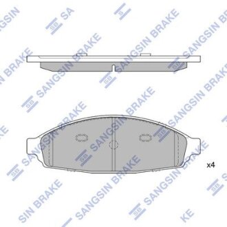 Гальмівні колодки, дискові Hi-Q (SANGSIN) SP1334