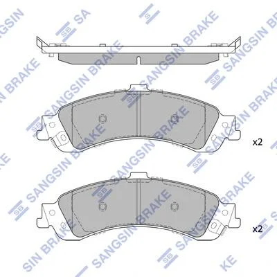 Колодки тормозные задние (дисковые) Chevrolet Tahoe (-06),Cadillac Escalade (-06 Hi-Q (SANGSIN) SP1370 (фото 1)
