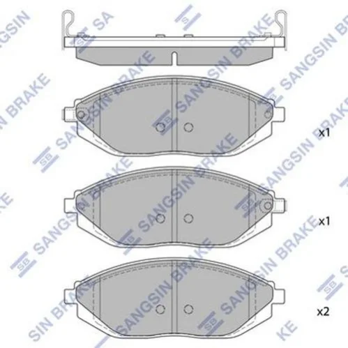 Колодки тормозные Spark (09-) перед (к-т 4 шт) HI-Q Hi-Q (SANGSIN) SP1392 (фото 1)