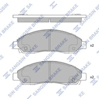 Колодки тормозные передние Chevrolet Colorado (-08), GMC Caynon (-08) Hi-Q (SANGSIN) SP1408