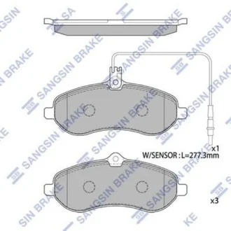 Колодки тормозные дисковые передние Hi-Q (SANGSIN) SP1415