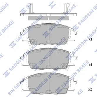 Колодки гальмівні передні Honda Civic (06-) HI-Q Hi-Q (SANGSIN) SP1434