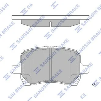 Колодки тормозные передние Chevrolet Malibu (-08), Cobalt (-08) Hi-Q (SANGSIN) SP1444