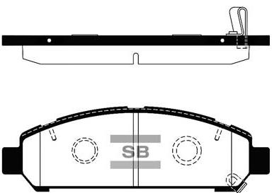 Колодки тормозные дисковые передние Hi-Q (SANGSIN) SP1454