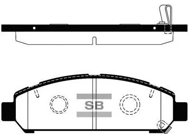 Колодки тормозные дисковые передние Hi-Q (SANGSIN) SP1454