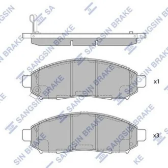 Колодки тормозные дисковые передние Hi-Q (SANGSIN) SP1460