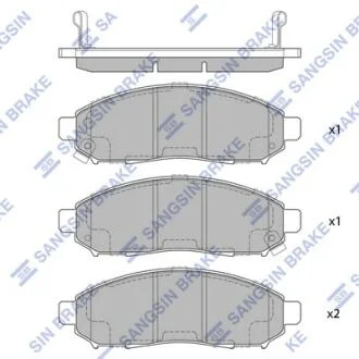 Колодки тормозные передние Nissan Leaf (10-) Hi-Q (SANGSIN) SP1460A