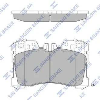Колодки тормозные дисковые передние Hi-Q (SANGSIN) SP1496