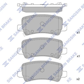 Колодки тормозные дисковые задние Hi-Q (SANGSIN) SP1499