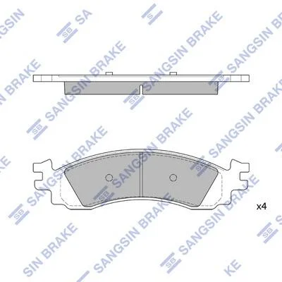 Колодки тормозные передние Ford Explorer (06-), Taurus (11-) Hi-Q (SANGSIN) SP1510 (фото 1)