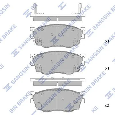 Колодки тормозные дисковые передние Hi-Q (SANGSIN) SP1529 (фото 1)
