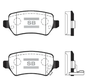 Колодки тормозные дисковые задние Hi-Q (SANGSIN) SP1536