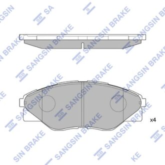 Колодки тормозные передние Toyota Hilux III (05-) Hi-Q (SANGSIN) SP1544
