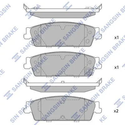 Колодки тормозные задние Cadillac Escalade (07-), Chevrolet Tahoe (07-), GMC Yuk Hi-Q (SANGSIN) SP1563 (фото 1)