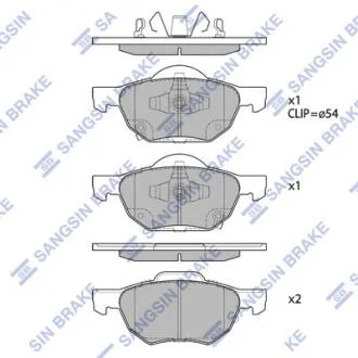 Колодки тормозные дисковые передние Hi-Q (SANGSIN) SP1573