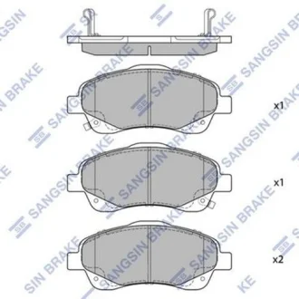 Колодки тормозные дисковые передние Hi-Q (SANGSIN) SP1576